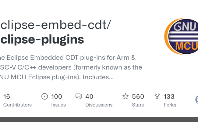 GitHub - Eclipse-embed-cdt/eclipse-plugins: The Eclipse Embedded CDT ...