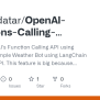 GitHub - Manjiridatar/OpenAI-Functions-Calling-Feature-Explore: Explore OpenAI's Function ...