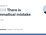There Is Grammatical Mistake Issue 15208 Angular Angular Cli Github