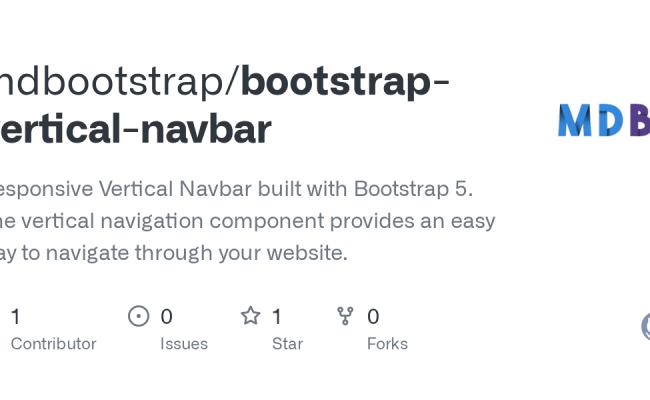GitHub - Mdbootstrap/bootstrap-vertical-navbar: Responsive Vertical ...