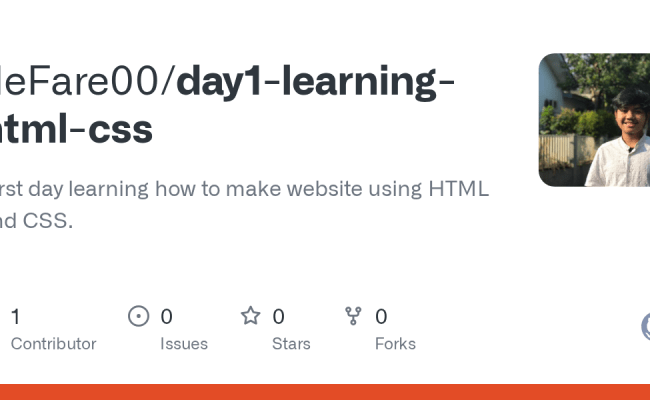 GitHub - DeFare00/day1-learning-html-css: First Day Learning How To ...