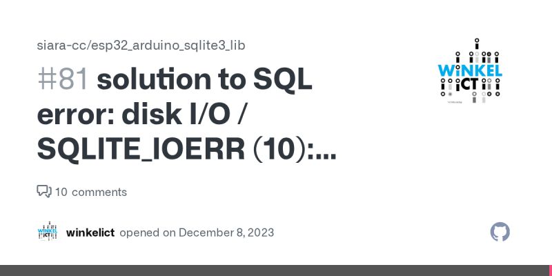 System Data Sqlite Sqliteexception Disk I O Error Issue 38 Linuxserver Docker Sonarr Github - Premium Landscape Picture Gallery - Ultra HD