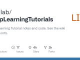 Github Lisa Lab Deeplearningtutorials Deep Learning Tutorial Notes