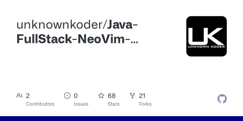 Releases Unknownkoder Java Fullstack Neovim Configuration Github - Modern Geometric Background - Ultra HD