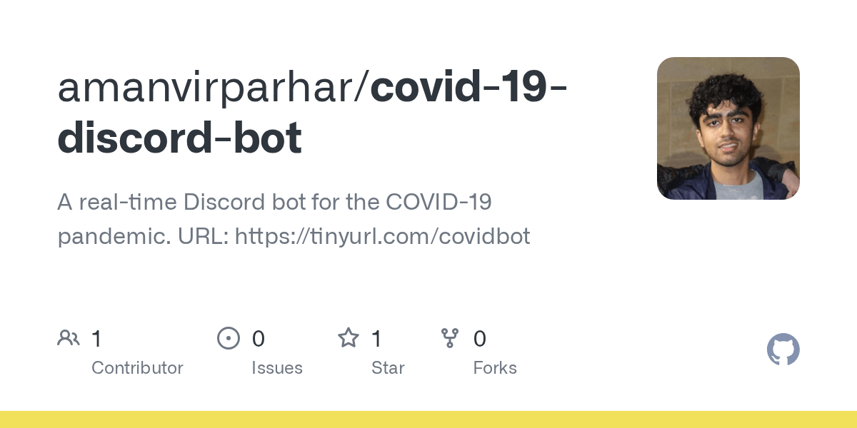 Maybe you would like to learn more about one of these? Github Amanvirparhar Covid 19 Discord Bot A Real Time Discord Bot For The Covid 19 Pandemic Url Https Tinyurl Com Covidbot