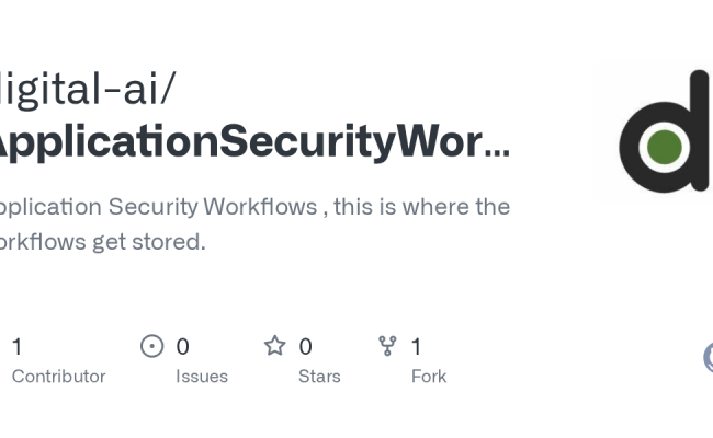 GitHub - Digital-ai/ApplicationSecurityWorkflows: Application Security ...