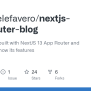 GitHub - Emanuelefavero/nextjs-app-router-blog: A Simple Blog Built With NextJS 13 App Router ...