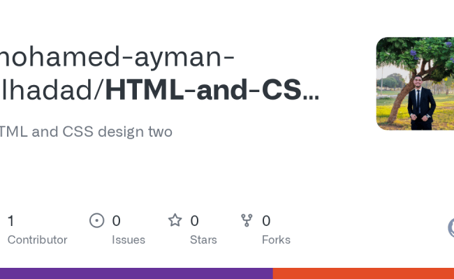 GitHub - Mohamed-ayman-alhadad/HTML-and-CSS-template-two: HTML And CSS ...