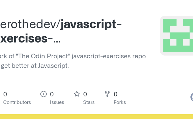 GitHub - Gerothedev/javascript-exercises-gerodevintraining: Fork Of ...