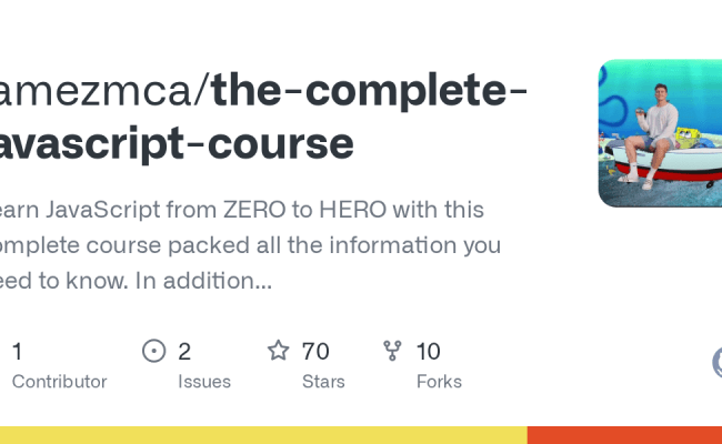 GitHub - Jamezmca/the-complete-javascript-course: Learn JavaScript From ...