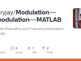Github Mistryjay Modulation Demodulation Matlab Amplitude