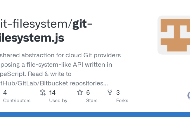 GitHub - Git-filesystem/git-filesystem.js: A Shared Abstraction For Cloud Git Providers Exposing ...