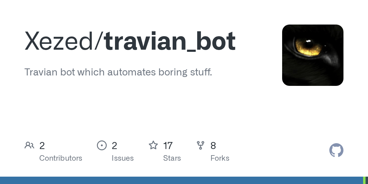 GitHub - Xezed/travian_bot: Travian bot which automates boring stuff.