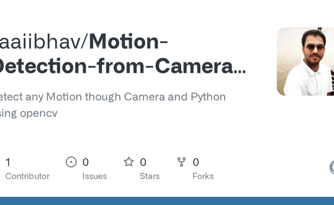GitHub - Vaaiibhav/Motion-Detection-from-Camera-using-Python-and-OpenCV ...
