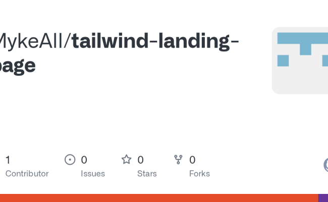 GitHub - MykeAll/tailwind-landing-page