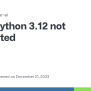 Python 3.12 Not Supported · Issue #538 · Jupyterlab/jupyter-ai · GitHub