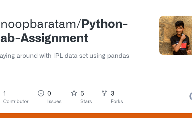 GitHub - Anoopbaratam/Python-Lab-Assignment: Playing Around With IPL ...
