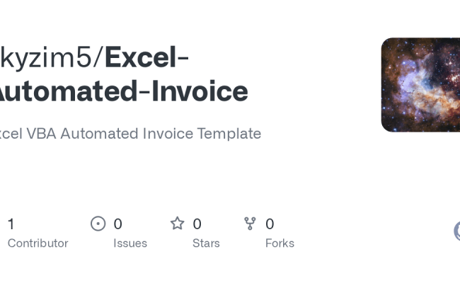 GitHub - Skyzim5/Excel-Automated-Invoice: Excel VBA Automated Invoice ...