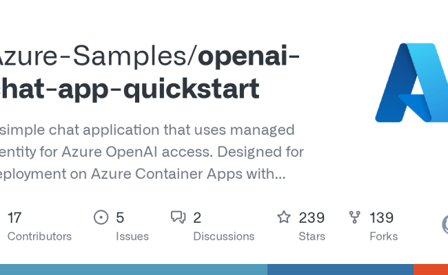 Issues · Azure-Samples/openai-chat-app-quickstart · GitHub