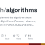 GitHub - Gcallah/algorithms: A Project To Implement The Algorithms From ...