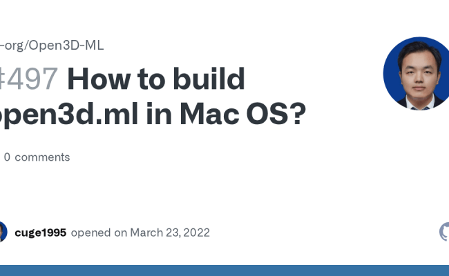How To Build Open3d.ml In Mac OS? · Issue #497 · Isl-org/Open3D-ML · GitHub