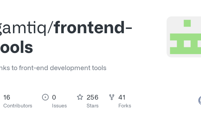 GitHub - Gamtiq/frontend-tools: Links To Front-end Development Tools