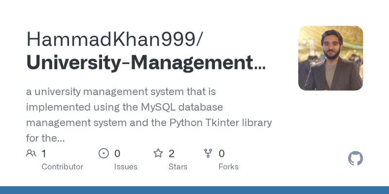 Github Hammadkhan999 University Management System Using Mysql And - Download Incredible Vintage Wallpaper | HD