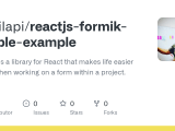 Github Equilapi Reactjs Formik Simple Example Formik Is A Library