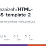 GitHub - OmarAlazaizeh/HTML-and-CSS-template-2: This Is A Template For ...