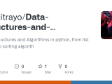 Github Maaitrayo Data Structures And Algorithms In Python Data