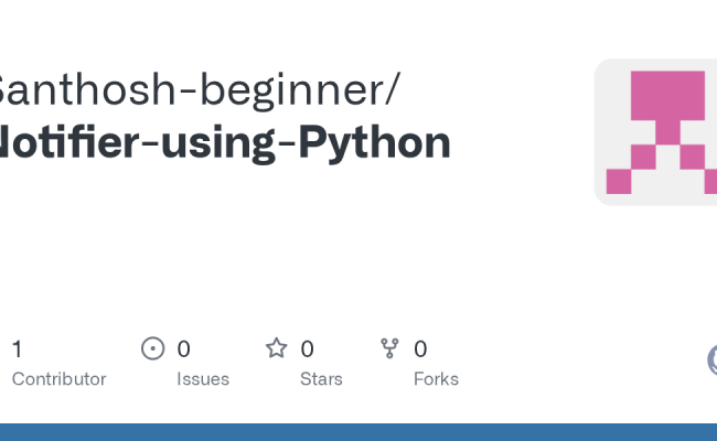 GitHub - Santhosh-beginner/Notifier-using-Python