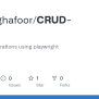 GitHub - Kashif-ghafoor/CRUD-Testing: Test CRUD Operations Using Playwright