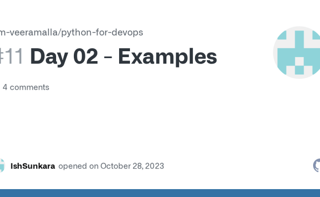 Day 02 - Examples · Issue #11 · Iam-veeramalla/python-for-devops · GitHub