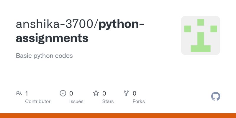 Python Assignments Assignment 2 Ipynb At Main Venkatcharan18 Python Assignments Github - Premium Minimal Illustration Gallery - Full HD