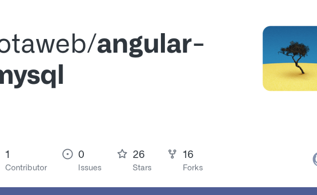 GitHub - Iotaweb/angular-mysql