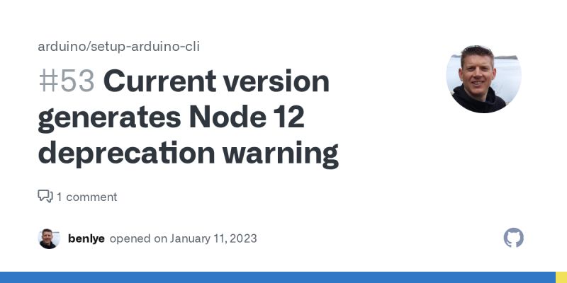 Current Version Generates Node 12 Deprecation Warning Issue 53 Arduino Setup Arduino Cli - Premium Vintage Photo Gallery - High Resolution