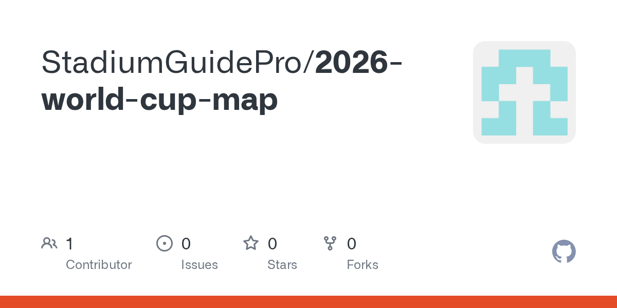 GitHub 2026 World Cup Map 2026 World Cup Map