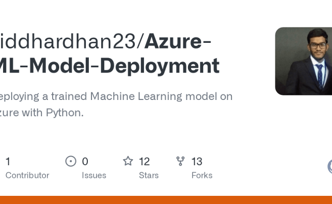 GitHub - Siddhardhan23/Azure-ML-Model-Deployment: Deploying A Trained ...