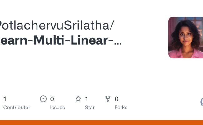 GitHub - PotlachervuSrilatha/Learn-Multi-Linear-Regression