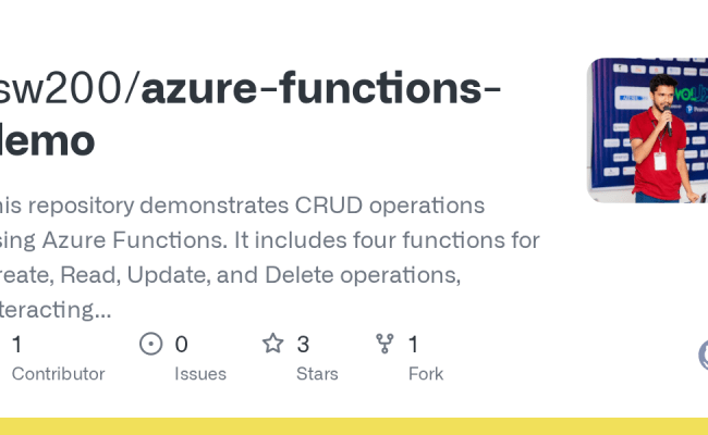 GitHub - Isw200/azure-functions-demo: This Repository Demonstrates CRUD ...