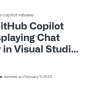 GitHub Copilot Not Displaying Chat History In Visual Studio Code · Issue #872 · Microsoft/vscode ...