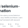 GitHub - Raqsf/selenium-automation: Exercises From The Udemy Course ...