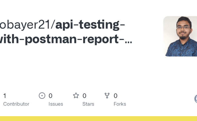 GitHub - Zobayer21/api-testing-with-postman-report-with-newman
