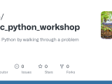 Github F0lie Basic Python Workshop Teaches Python By Walking Through