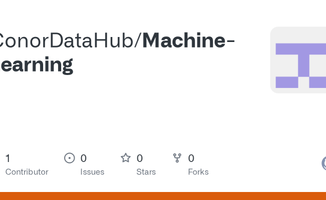 GitHub - ConorDataHub/Machine-Learning