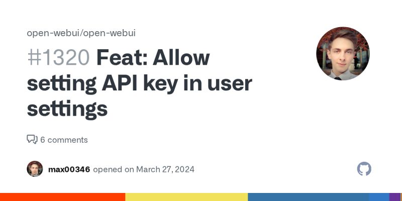 Feat Allow Setting Api Key In User Settings Issue 1320 Open Webui - Full HD Geometric Patterns for Desktop