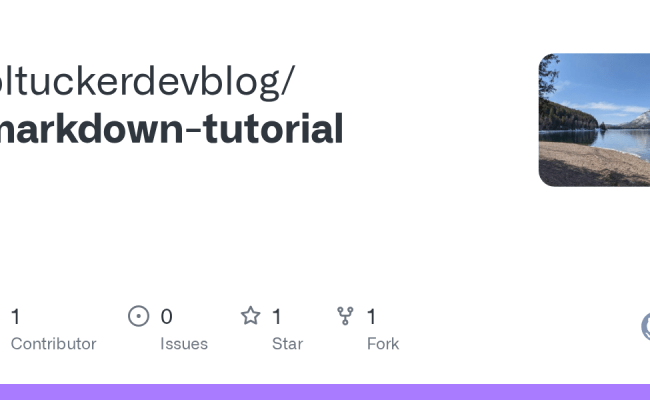 GitHub - Bltuckerdevblog/markdown-tutorial