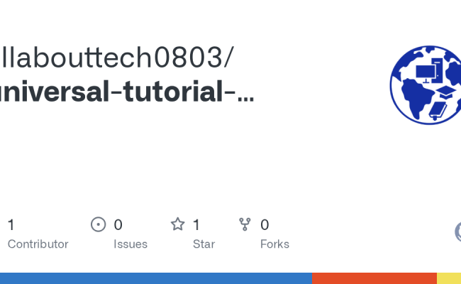 GitHub - Allabouttech0803/universal-tutorial-without-app-shell