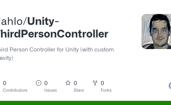 GitHub - Dahlo/Unity-ThirdPersonController: Third Person Controller For Unity (with Custom Gravity)