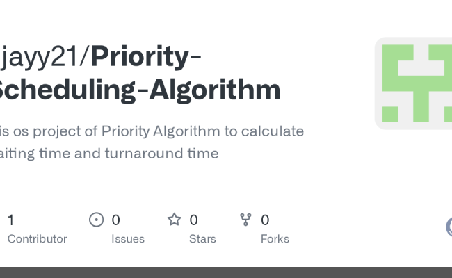 GitHub - Ajayy21/Priority-Scheduling-Algorithm: It Is Os Project Of ...